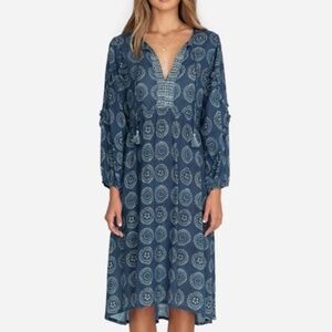 Johnny Was Workshop Ruffle Tea Length Dress